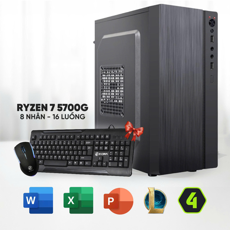 Bạn đang tìm PC Văn Phòng RYZEN 7 5700G | 16G | NVME 256G | ONBOARD RX VEGA 8?